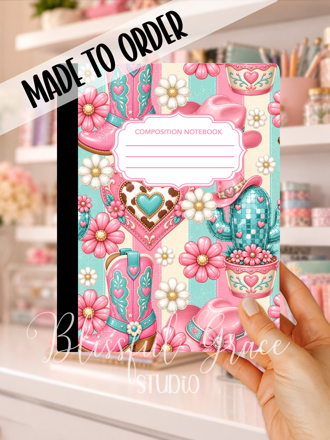 Pretty Pink Cowgirl Composition Notebook
