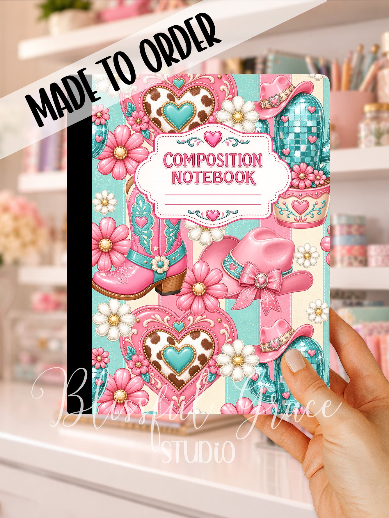 Pretty Pink Cowgirl Composition Notebook