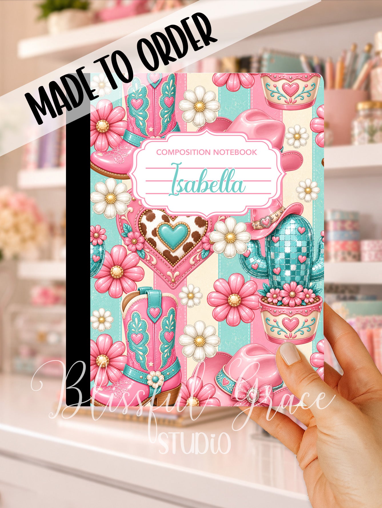 Pretty Pink Cowgirl Composition Notebook