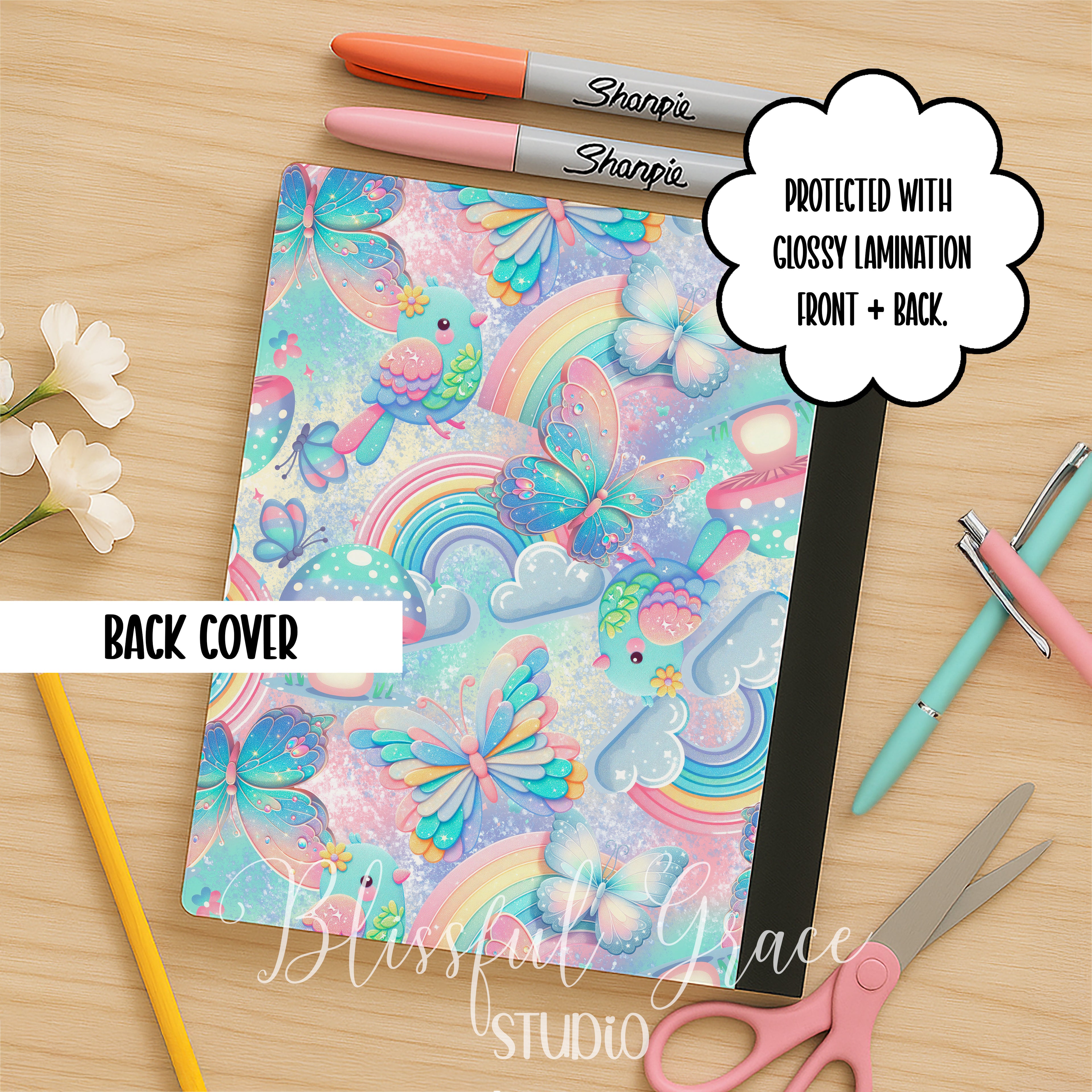 Butterflies Rainbow Composition Notebook