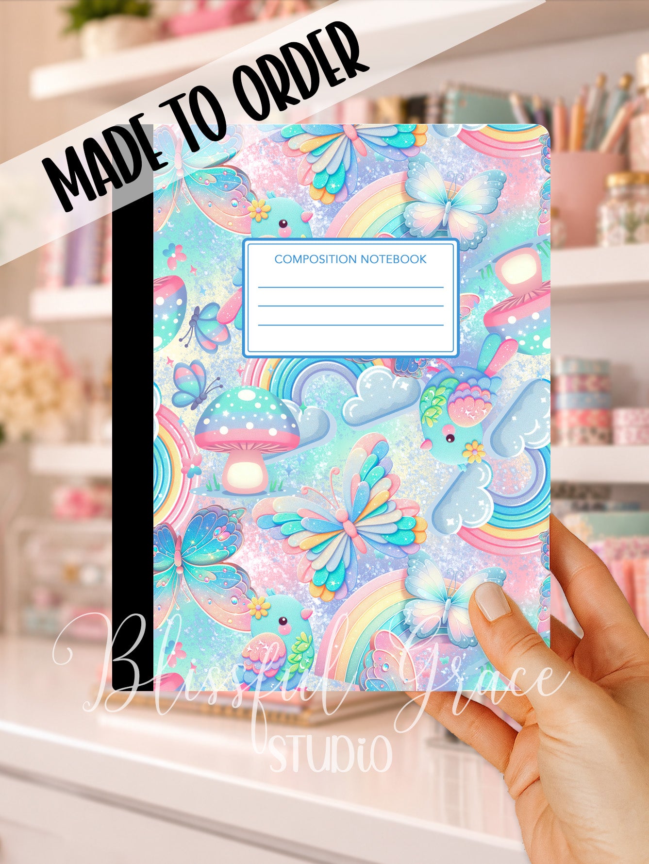 Butterflies Rainbow Composition Notebook