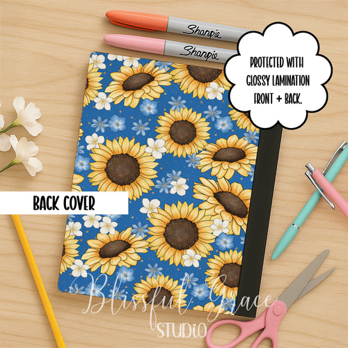 Blue Sunflower Composition Notebook