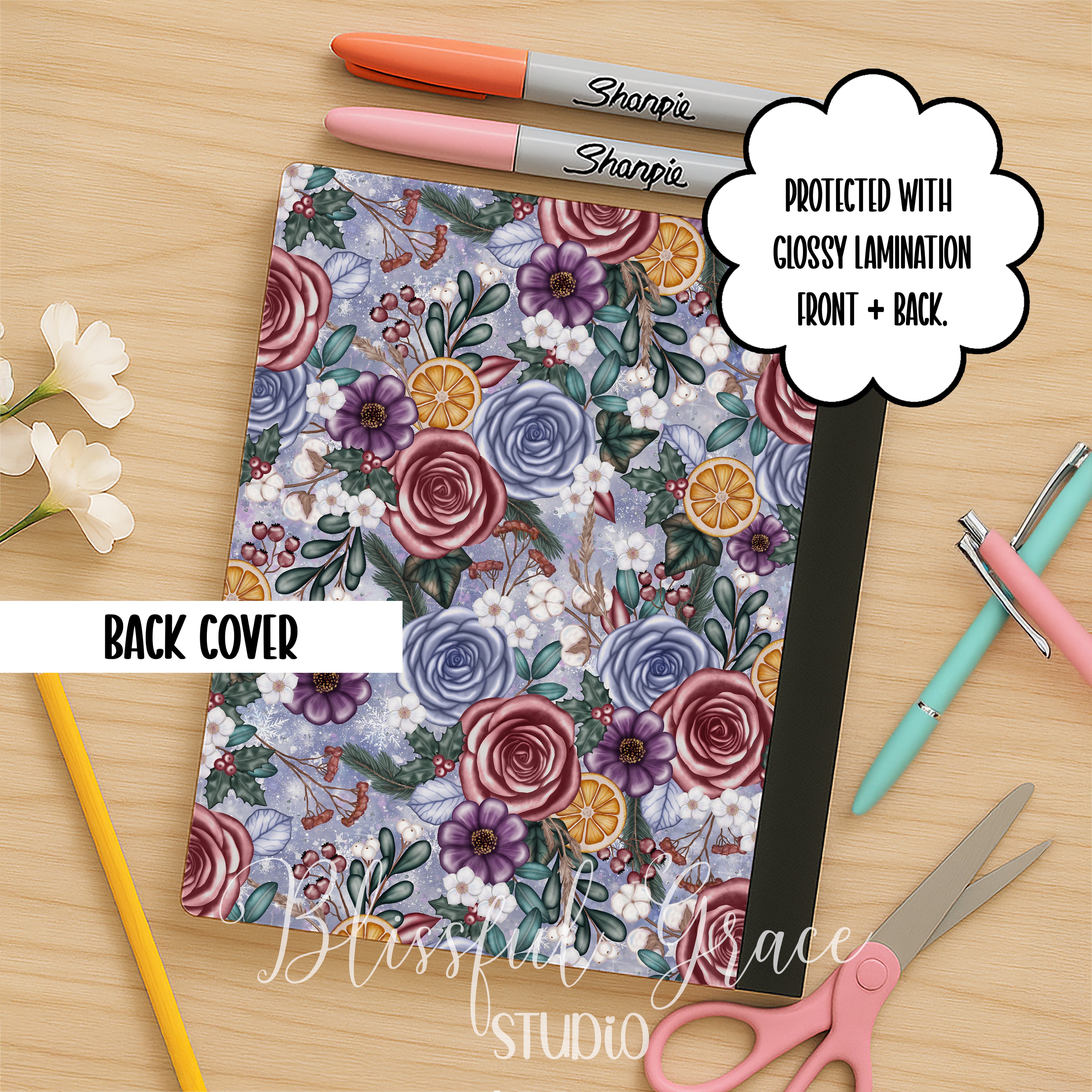 Winter Botanical Composition Notebook